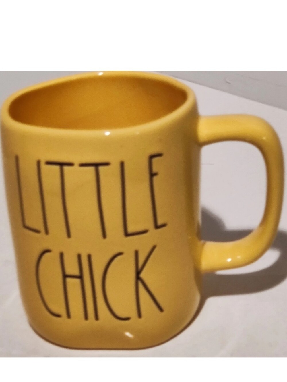 Rae Dunn Yellow Mug with Black LL "LITTLE CHICK" MUG...New